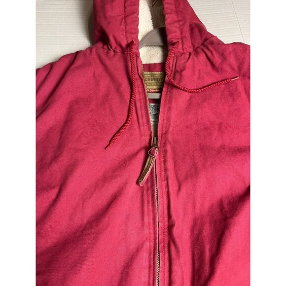 C.E. Schmidt women’s pink Hooded Work Jacket L Sherpa Lined Cotton canvas coat - Picture 8 of 16